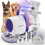 oneisall Pet Hair Remover, Vacuum Cleaner Brush for Dog Hair, Reusable, 10,000 Pa 99.99% Vacuum Suction (1.5 L) with 5 Care Accessories