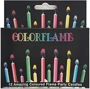 Colorflame Magic Candle 12 Pics Sticks/Birthday Cake Candles Sticks, Party Candles, Party, Graduation, Anniversary(6 Colors)