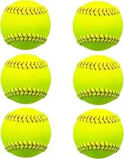 HolyElks Sports Practice Softballs,Official Size and Weight Softball,PU Surface Cork Core Suitable for Bat Heavy Sports Youth Practice Training