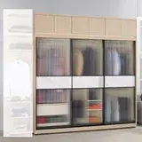 在飛比找遠傳friDay購物優惠-MUNA 家居 艾維斯7.5尺被櫥式鋁框推門衣櫥/2+1+2