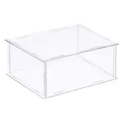 Acrylic Display Case Plastic Box Cube Storage Box Transparent 26x21x10.5cm