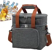 Soft Cooler Bag - Large Soft Picnic Cooler Insulated Tote Bag,Reusable Cold Lunch Box Leakproof Cooling Tote for Office Travel Adults Shopping Boys Camping Beach