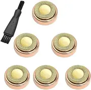 6 Pcs Facial Hair Remover Replacement Heads for Women's Painless Flawless Hair Remover(Only Fit Gen 1) for Good Finishing and Well Touch, 18K Rose Gold-Plated Blade Head With Cleaning Brush -Rose Gold