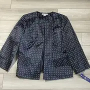 Pendleton Open Front Dress Jacket Women Size 14 Silk Blend New With Tag