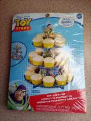 TOY STORY CUPCAKE STAND WILTON KIT 24 Baking Cups Child Birthday Party Pixar NEW