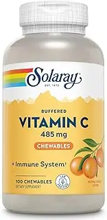 Solaray - Vitamin C Chewable Buffered Natural Orange Flavor 500 mg. - 100 Chewable Wafers