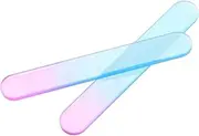 minkissy 2pcs Glass Nail Files Polishing Tools for Natural Nails Easy to Clean Smooth Filing Experience Professional Buffers for Salon Home Use