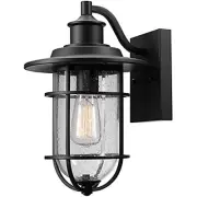 Globe Electric Vintage 1-Light Natural Black Turner Wall Sconce - Case of: 1