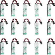 QULONG (15-Pack LS14500 3.6V 2600mah AA Li-SOCl2 Battery Non-Rechargeable Lithium Battery Replacement for TL-5104, TL-5104/S, TL4903, TL4903S with Black Plug