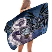 Cool Fantasy Drawings Dragons Worn the Mistress Microfiber Beach Towel