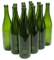North Mountain Supply 750ml Glass California Hock Wine Bottle Flat-Bottomed C...