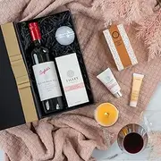Pamper and Indulge Gift Hamper | Aussie Gifting ideas for Birthdays, Christmas, Mothers Day, Anniversaries - Includes Shiraz, Hand Creams, Cookies, Cream, Body Wash & Bath Bombs