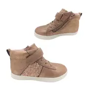 Grosby Prudence Little Girls Cute Casual Sparkily Ankle Boot Hook and Loop Zip