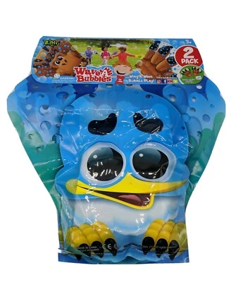 Zing Wave-A-Bubbles 2 Pack Hours Of Bubble Fun! Blue Bird