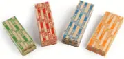 500 Assorted Bundle Flat Striped Coin Wrappers, 125 of Each (500 Assorted)