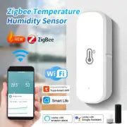 Tuya Zigbee Smart Temperature Humidity Sensor Hygrometer Thermometer Detector Sm