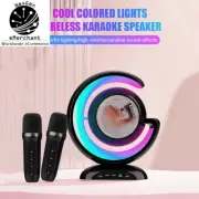 Portable Bluetooth Karaoke Speaker with 2 Wireless Mics for Home & Parties