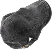 [LIFKOME] Vintage News Boy Hat for Women Lightweight Spring Beret Cap with Unique Washed Finish Stylish Everyday Accessory for Parties and Casual Wear Unisex Fashionable Duckbill Cap Black