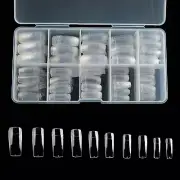 Half Cover Acrylic False Nail Tips, 500PCS Fake Nail Shape Artificial False Nail