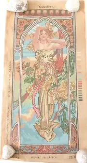 Vintage GOBELIN L 25.902 Alphonse Mucha Brightness of the Day Canvas 45 x 90cm