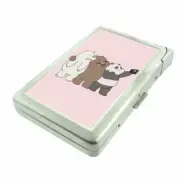 Bear Selfie Em2 Cigarette Case with Built in Lighter Metal Wallet