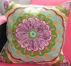 Gorgeous Hand-Embroidered Woollen Cushion Cover - 50 x 50 cm (without insert)