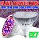 Led植物生長燈泡 E27燈 220V燈泡 LED全光譜植物燈 18W 28W 30W 50W 80W 100W 室內溫