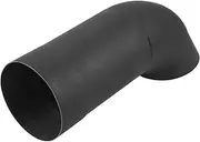 X AUTOHAUX 3.50" ID Inlet Turn Down Exhaust Tip T304 Stainless Steel Surface Blasting Mandrel Bend Elbow Tube 12.01" 305mm Overall Length Black
