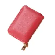 2 Pcs Men Business Card Holder PU Leather Credit Card Holder Women Zipper Pocket Unisex Card Case Zipper Coin Purse Mini Wallet