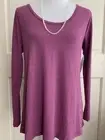 Lularoe Lynnae Top Medium Solid Mauve Purple Plum Dark Heathering