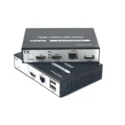 HDMI to Ethernet Cat5e Converter -w/KVM USB2.0 ,HDMI rj45 cable 150m, A pair