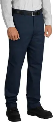 NEW RED KAP MEN'S 40 X 32 FLAT FRONT WORK PANTS COTTON POPLIN TWILL NAVY BLUE