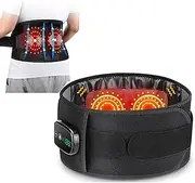 Cordless Heat Pads, Heated Back Massager with 3 Levels of Temperature Adjustable and Rechargeable 5000mAh Battery, Led Digital Display Touch Screen, for Lower Back Pain Relief