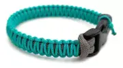 Paracord Bracelet 550 Char. Grey/Teal Micro Cord U.S. Seller - Handmade