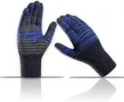 [Meajore] Winter Gloves for Men Anti Slip Warm TouchScreen Glove Anti Slip Warm Lining Knit Mens Gloves for Women