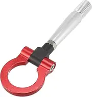X AUTOHAUX Aluminum Alloy Track Racing Front Rear Bumper Screw on Tow Hook Trailer Ring Towing Tow Hook for Mitsubishi Lancer Evo x 10 2008-2016 Red Round