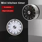 60-Minute Visual Stainless Steel Mechanical Kitchen Timer Countdown Timer Remind