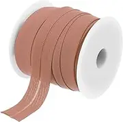uxcell 3/4 Inch Single Fold Bias Tape Cotton Continuous Bulk Bias Tape for Sewing, Seaming Quilting Hemming Binding Crafts (Coffee 25 Yards)