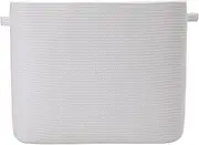 Mega Size Extra Large Rectangular Storage Basket, Cotton Rope Storage Baskets, Woven Laundry Hamper, Toy Storage Bin, for Toys Blanket in Living Room, Baby Nursery (22"x14"x18", All White)