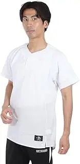 [DESCENTE] Men's Half Button Baseball Shirt, White (SWHT)