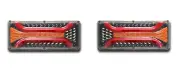 2x 12 LED NEON DYNAMIC INDICATOR REAR LIGHTS THIN DESIGN 4 FUNC 24V FORD MAN DAF