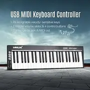 KS49C 49-Key USB MIDI Keyboard Controller with 6.35mm Pedal Jack MIDI Out Multicolor551 Without Sound Source
