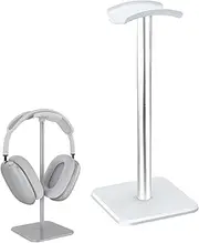 Headset Holder, Headphone Stand, Universal Headset Stand, Removable Headphone Stand with TPU Non-Slip Silicone, Non-Slip Silicone for All Headphone Sizes, for All Gaming Headsets (Silver)