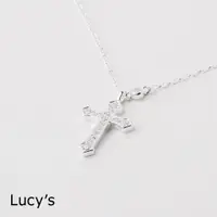 在飛比找蝦皮商城優惠-Lucy's 925純銀 十字意境 項鍊 (75730)