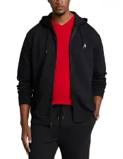 [Polo Ralph Lauren] Double-Knit Full-Zip Hoodie in Black