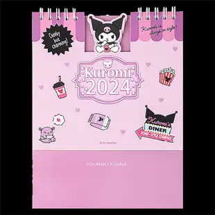 2024年三麗鷗日曆卡哇伊動漫pochacco Kuromi三維日曆可愛卡通Hello Kitty日曆桌面擺件