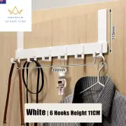 Hooks over the Door 6 Hooks Clothes Coat Hat Towel Hanger Home Bathroom Organize