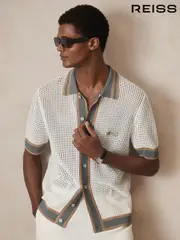 Reiss White Crusoe Reiss | Ché Crochet Tipped Shirt (F27874) | $245