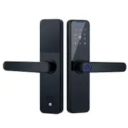 Tuya Smart Lock Fingerprint Lock Door Lock Keypad Door Lock with Handle Fingerprint Electronic black