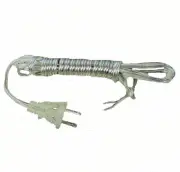 12' SILVER lamp cord with plug SPT-1 TR-1868